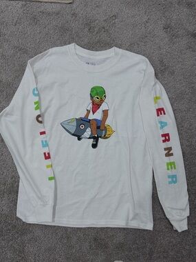 White Graphic Long-Sleeve Men’s -